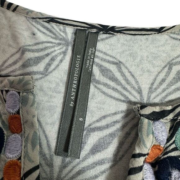 Anthropologie Teri Embroidered Printed Top, S - Picture 7 of 10